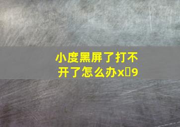 小度黑屏了打不开了怎么办x 9